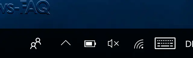 Windows taskbar without date and time