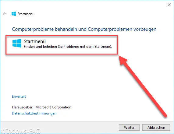 Repair Windows 10 start menu