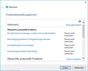 troubleshoot start menu not working windows 10