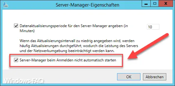 Do not start Server Manager automatically when you log on