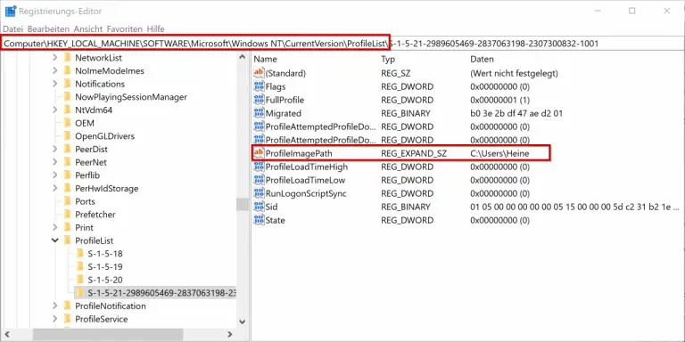 how to remove a user from windows 10 registry