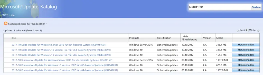 KB4041691 downloads