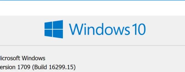 Windows 10 version 1709 build 16299.15