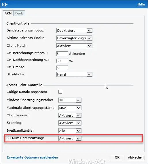 Aruba RF ARM configuration