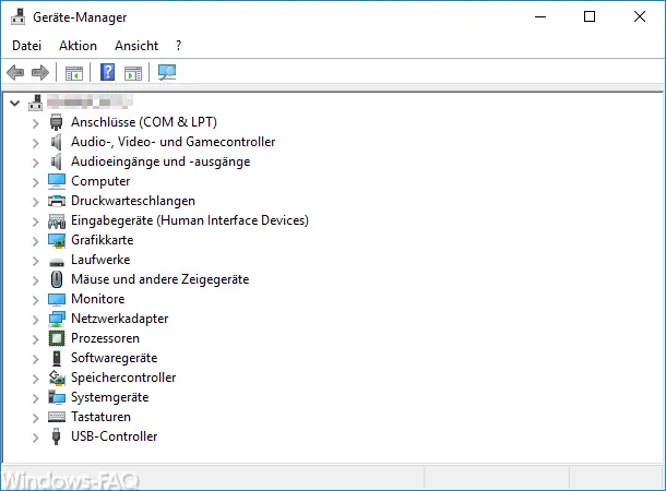 Windows device manager