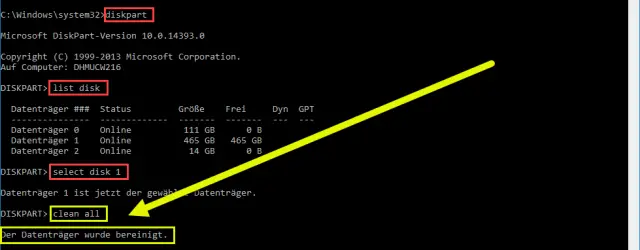 Safely delete disk with Diskpart