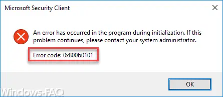 Windows 10 error code 0x800b0101