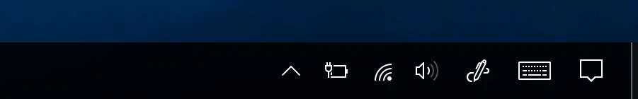 Windows 10 taskbar without date and clock