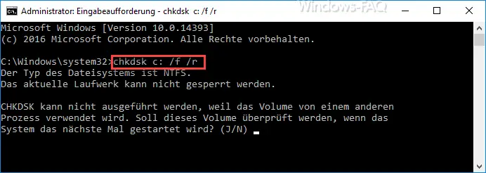 Chkdsk parameters