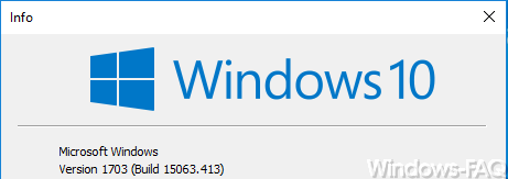 Windows 10 version 1703 build 15063.413