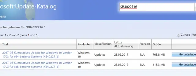 KB4022716 Update for Creators Update