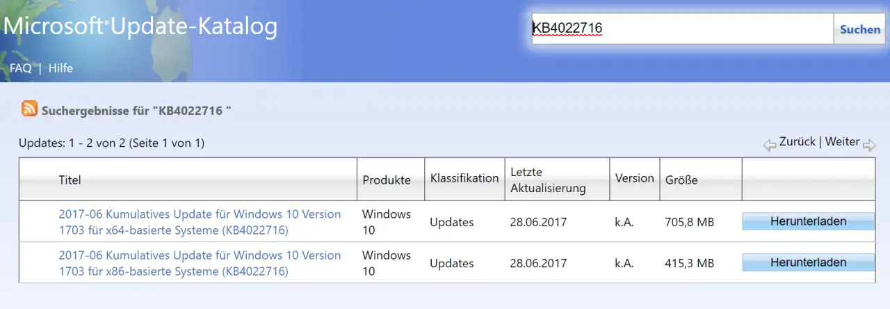 KB4022716 Update for Creators Update