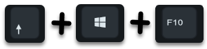 Shift + Windows key + F10