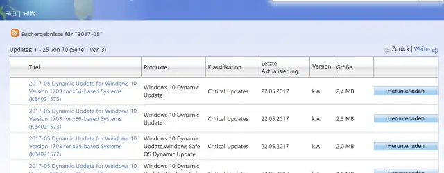 Update KB4021572 and KB4021573 for Windows 10 version 1703