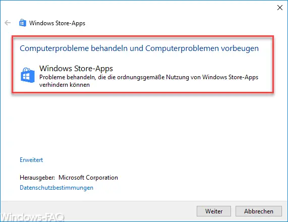 Windows Store Apps handle problems