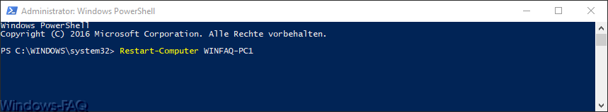 powershell reboot windows