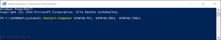 run command to restart computer remotely