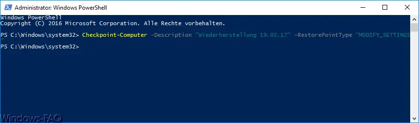 Create Windows 10 system restore point using PowerShell - HowPChub