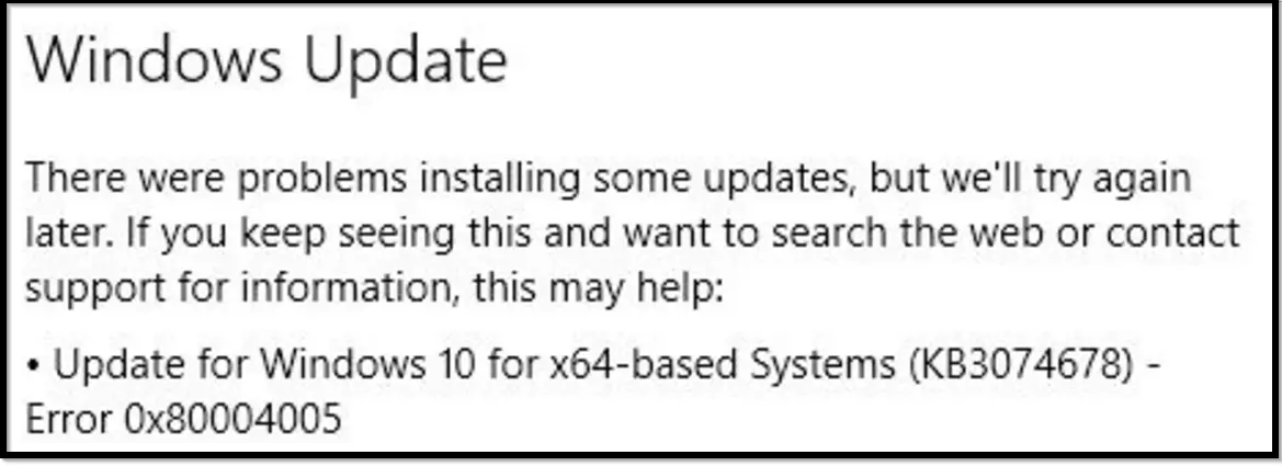 0x80004005-windows update