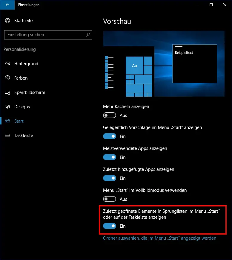 windows-10-settings-last-opened-elements-in-jump-lists