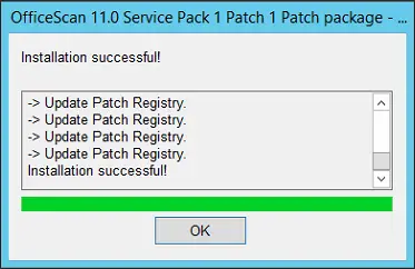 OfficeScan Patch 6242 successful