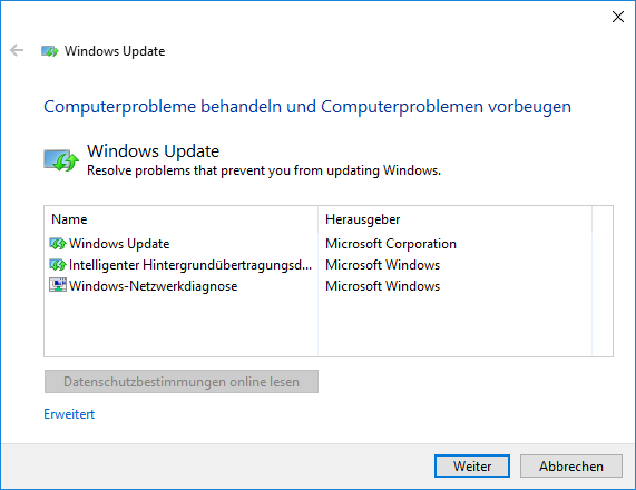 Windows update troubleshooting