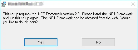 Net Framework 2.0 on Windows 10 error message - This setup requires the .NET Framework Version 2.0