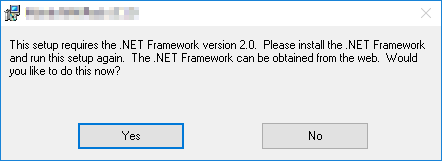 Net Framework 2.0 on Windows 10 error message - This setup requires the .NET Framework Version 2.0