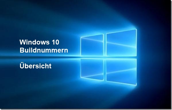 Windows 10 build number overview