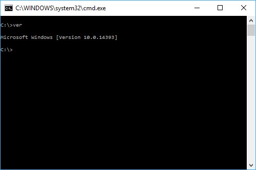 Ver 10.0.14393 Windows version batch file query