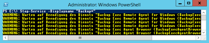 PowerShell stop service