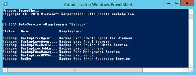 PowerShell get service