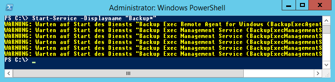 PowerShell start service