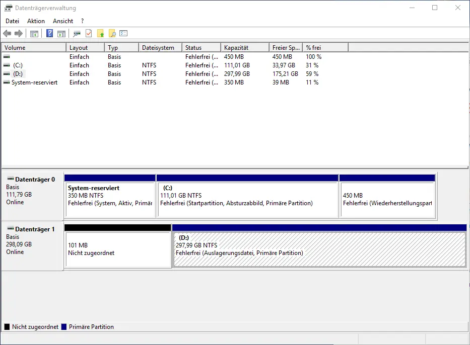 Disk Management Reduce Windows 10 Partition