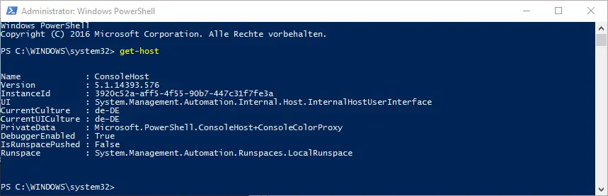 powershell-version-windows-10