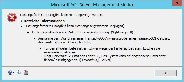 SQL Management Studio database properties