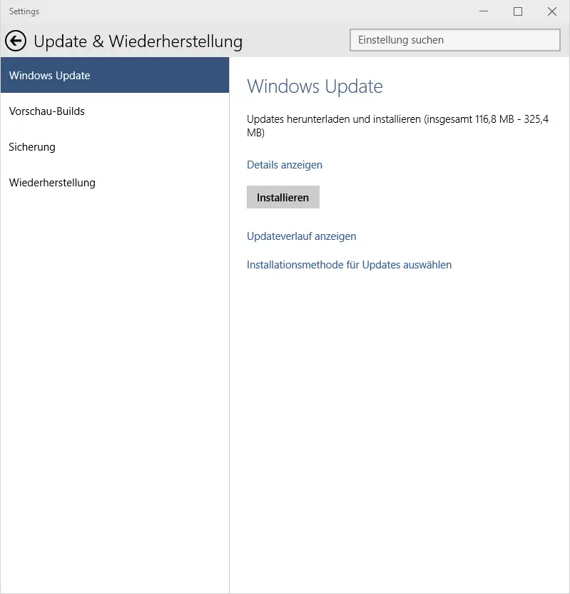 Windows 10 updates found