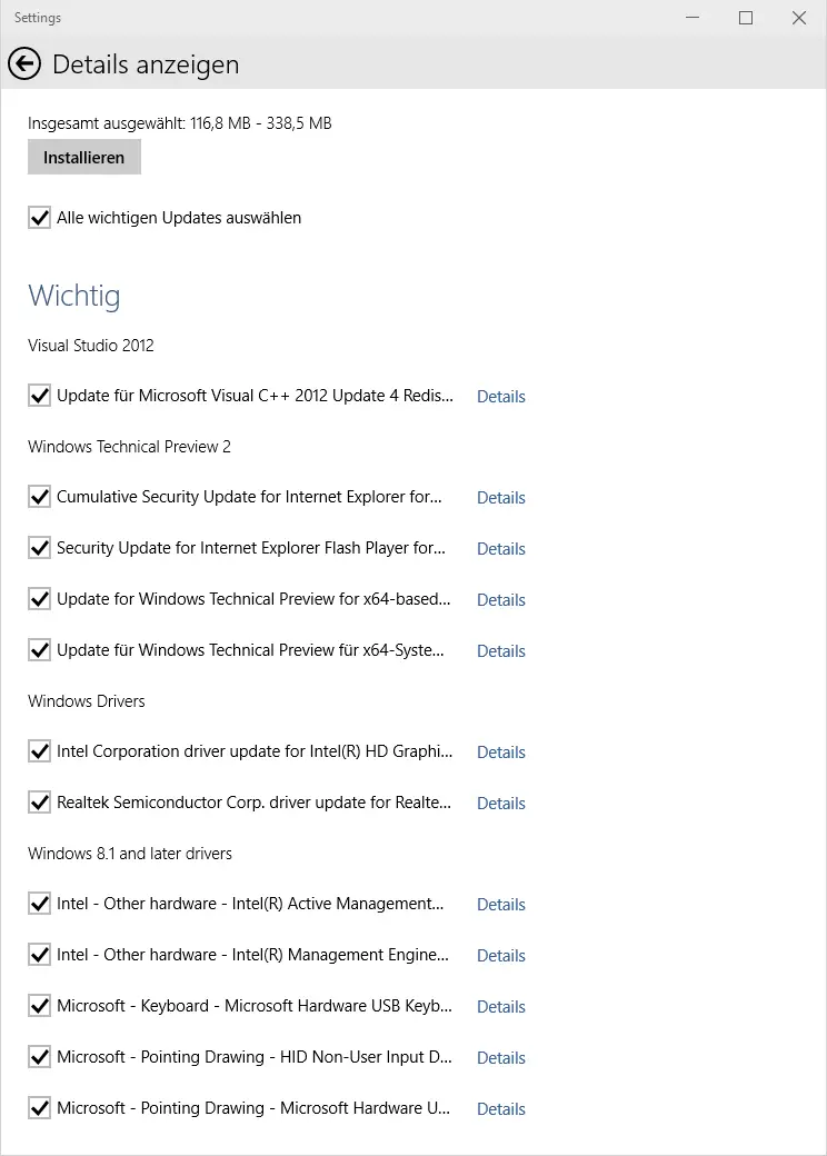 Install Windows 10 updates