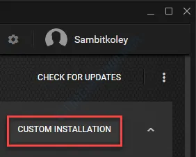 Custom installation