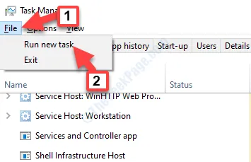 Task Manager File Tab Run New Task
