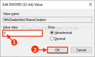 NTFS value Edit