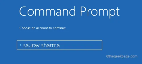 Command Prompt Choose Account Repair Startup Minimum Minimum