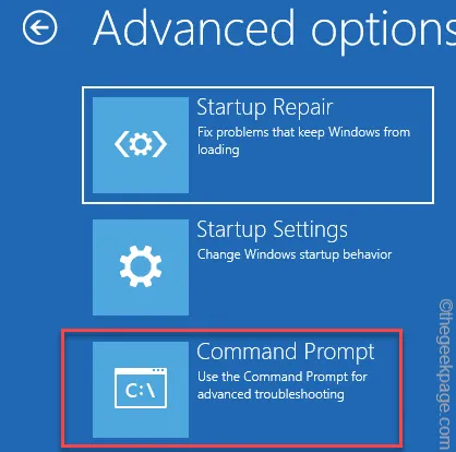 Advanced Options Startup Repair Startup Settings Command Prompt Min Min