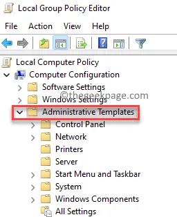 Local Group Policy Editor Administrative Templates