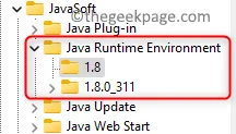 Registry Java Runtime Folder Other Version Min.
