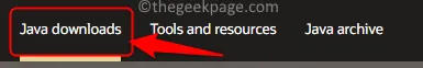 Java Offical Select the Java Downloads tab Min.