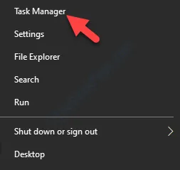 Launch Task Manager with the right mouse button