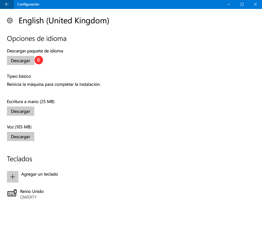 Change language in Windows 10