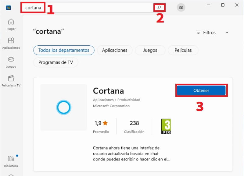Install Cortana Win 11.