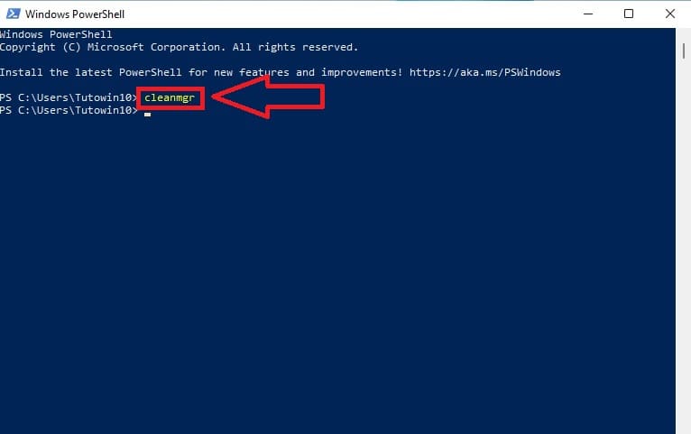 Access Cleanmgr PowerShell Win 11.